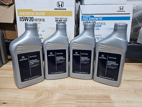 Genuine OEM Acura ATF-DW1 automatic transmission fluid 4 quart kit