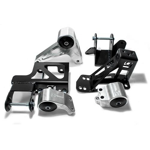 Innovative 92-95 Civic K-Series Silver Aluminum Motor Mounts 75A Bushings (Not K24 Trans)