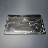 Mercedes-Benz license plate frame and valve stem caps with mounting hardware