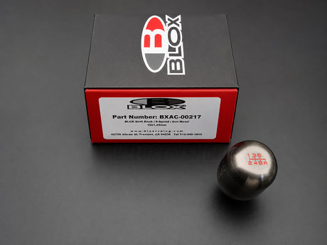 BLOX Racing BXAC-00217 Gun Metal 6-speed weighted shift knob 10x1.25mm Gear Indicator View