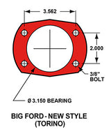 Big Ford New Style rear axle flange diagram for Wilwood 140-13181-DR brake kit