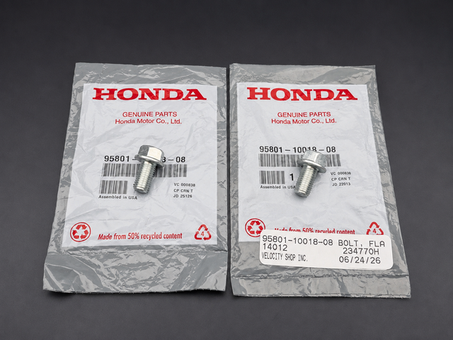 Genuine OEM Honda Acura sway bar bracket bolt set 95801-10018-08 two piece