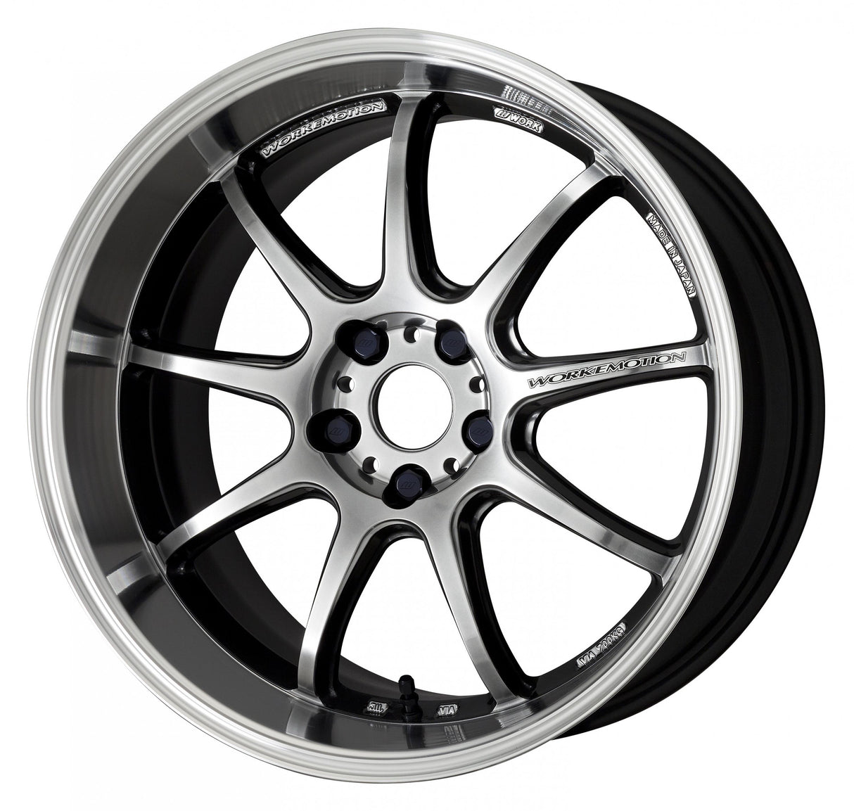 Work Emotion D9R Set of 4 GT Silver 19x8.5 ET38 5x114.3 73.30 Bore