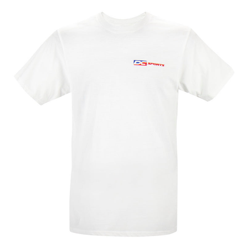 White DC Colored Logo T-Shirt.