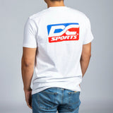 White DC Colored Logo T-Shirt.