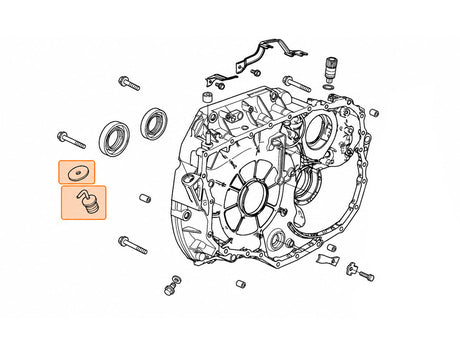 Honda Acura CVT HCF-2 transmission filler plug cap 25615-5C4-024 Diagram View
