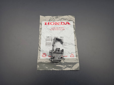 Genuine OEM Honda trunk torque rod clip 74873-SM4-003 with Honda packaging
