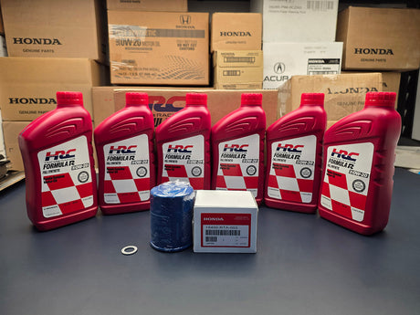 Genuine Honda HRC Formula R 0W20 full synthetic oil change kit 6 quarts with filter and washer