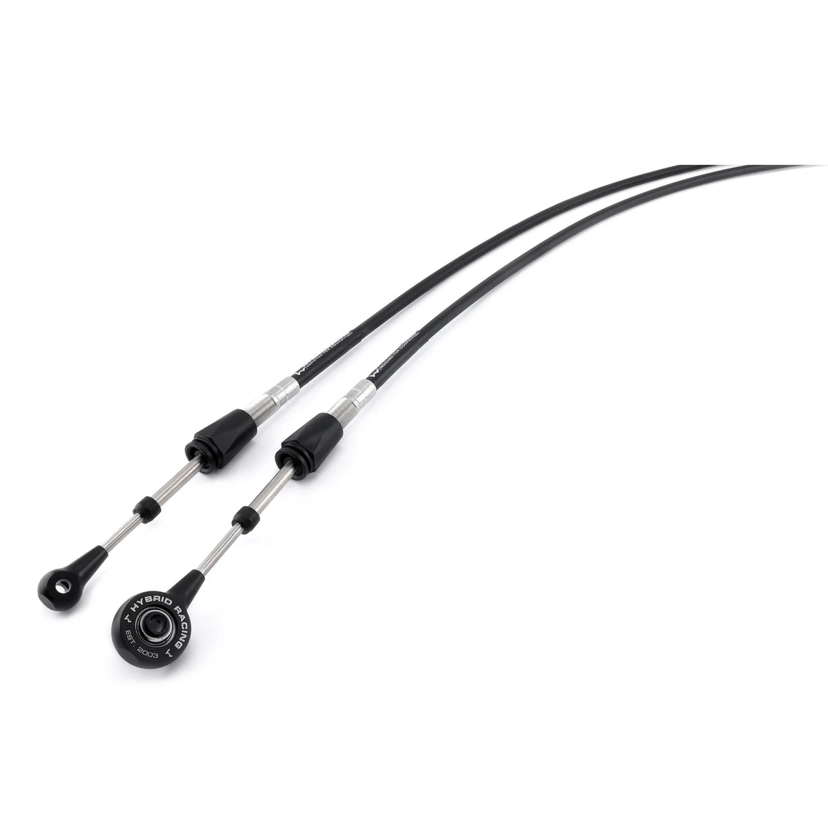 Hybrid Racing 02-05 Civic Si Shifter Cables - Transmission End View