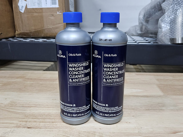 OEM Acura Windshield Washer Concentrate Cleaner and Antifreeze 2-Bottle Pack – Front View