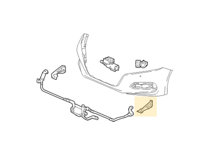 OEM Upper Left Side Radar Bracket 36820-TVA-A21 for 2018–2022 Accord Diagram View
