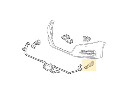 OEM Upper Left Side Radar Bracket 36820-TVA-A21 for 2018–2022 Accord Diagram View