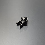 Genuine Honda prop rod retainer showing molded locking barbs and channel