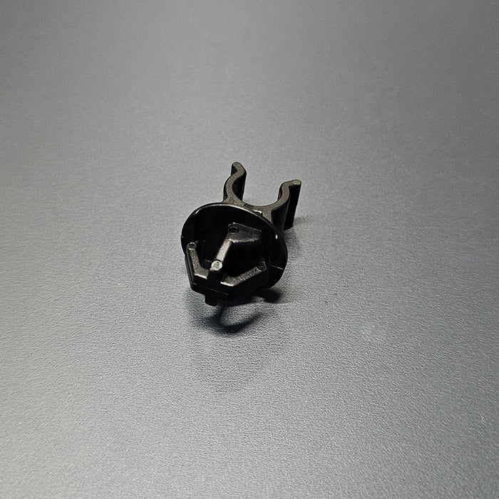 OEM Honda hood prop rod holder clip – front profile on white background