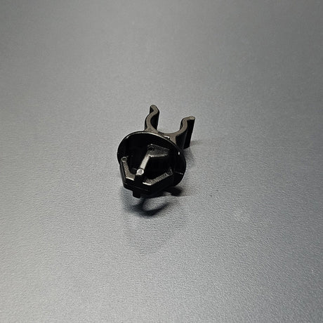 OEM Honda hood prop rod holder clip – front profile on white background