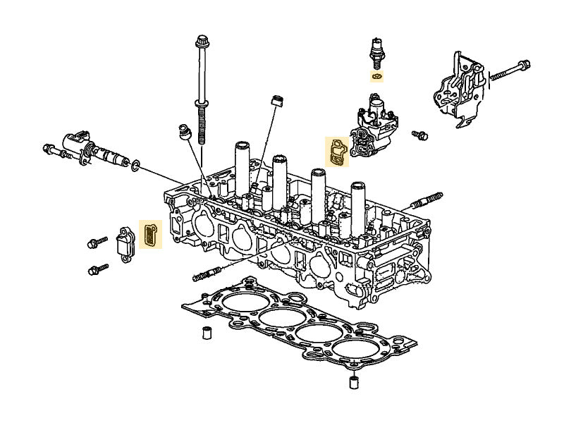 OEM K-Series VTEC Spool Valve strainer gasket, Oil Pressure Switch O-Ring, and VTC Strainer Kit K20A2 K20A3 K20Z1 K20Z1 K24A2/4