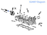 OEM Acura TLX K24W7 oil seal for VTC control valve diagram