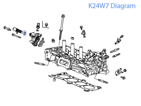 OEM Acura TLX K24W7 oil seal for VTC control valve diagram