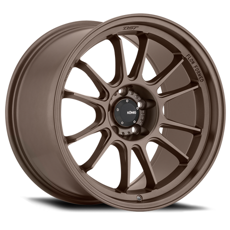 Konig Hypergram 17x9 Race Bronze twelve-spoke flow formed wheel with 5x100 bolt pattern and +40 mm offset
