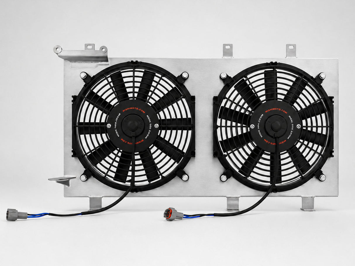 Mishimoto MMFS-WRX-01P aluminum fan shroud kit with dual 12-inch fans