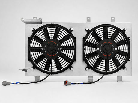 Mishimoto MMFS-WRX-01P aluminum fan shroud kit with dual 12-inch fans