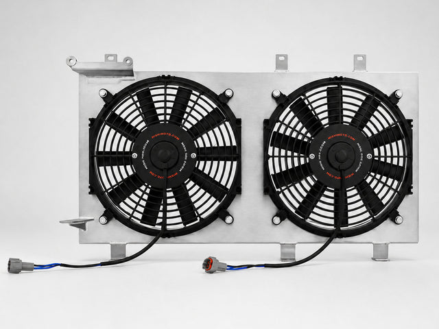 Mishimoto MMFS-WRX-01P aluminum fan shroud kit with dual 12-inch fans
