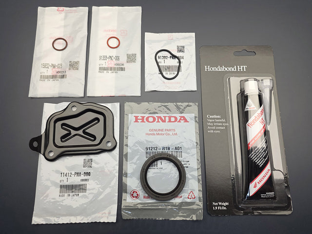 Genuine OEM Honda Acura K24 timing chain cover reseal kit with Hondabond