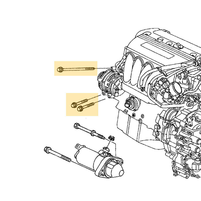 OEM K24 Alternator Bolts (Bracket to Block) 04-08 TSX | 03-07 Accord | 06-11 Civic Si | 03-11 Element