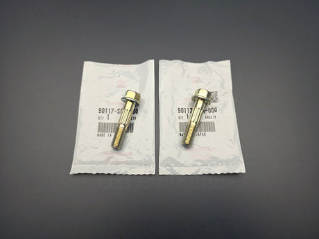 Genuine OEM Honda Acura front shock fork clamp bolt pair 90117-S0A-000 for Accord TSX