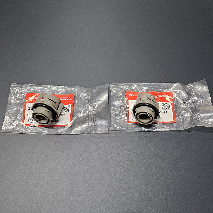 Pair of OEM Honda 33302-ST7-A01 Light bulb socket with packaging