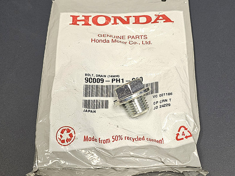 genuine Honda 14mm oil pan drain bolt packaging