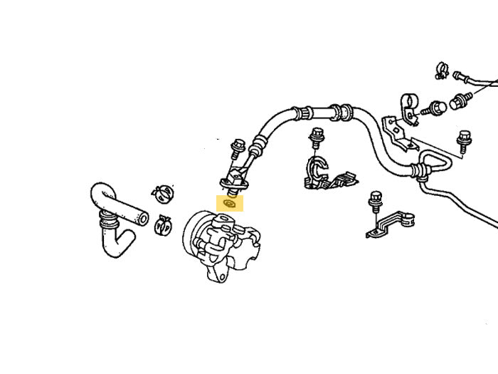 91370-SV4-000 Power Steering Feed Hose O-ring 02-06 RSX | 03-07 Element | 02-06 CR-V | 04-08 TSX | 03-07 Accord 