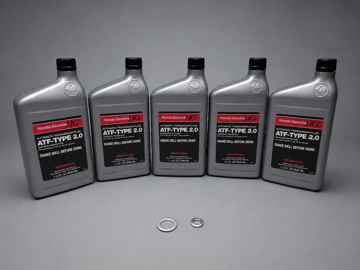 OEM Honda ATF Type 2.0 Fluid Kit – 5 Quarts with Drain & Fill Washers
