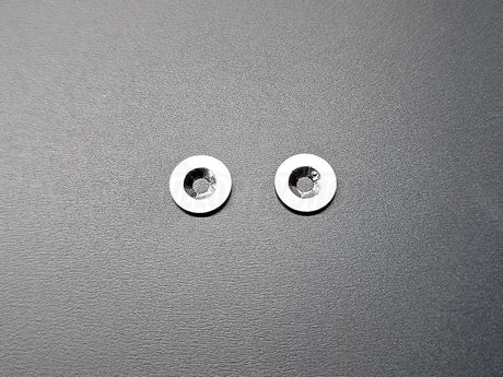 Honda emblem retainer clips showing locking teeth design