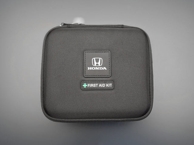 OEM Honda First Aid Kit black zippered case with Honda logo