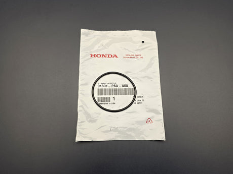 Genuine OEM Honda Acura camshaft thrust cover O-ring 91301-P8A-A00 with Honda packaging
