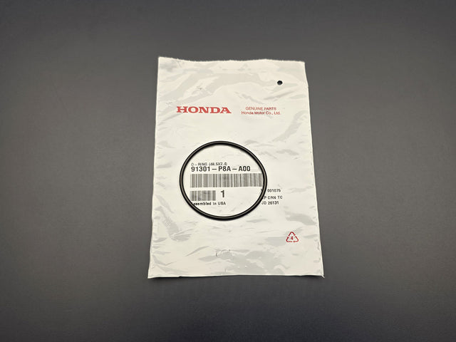 Genuine OEM Honda Acura camshaft thrust cover O-ring 91301-P8A-A00 with Honda packaging