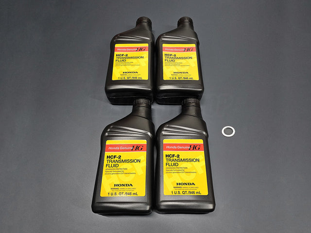 OEM Honda HCF-2 CVT Transmission Fluid 4-Quart Service Kit with Washer