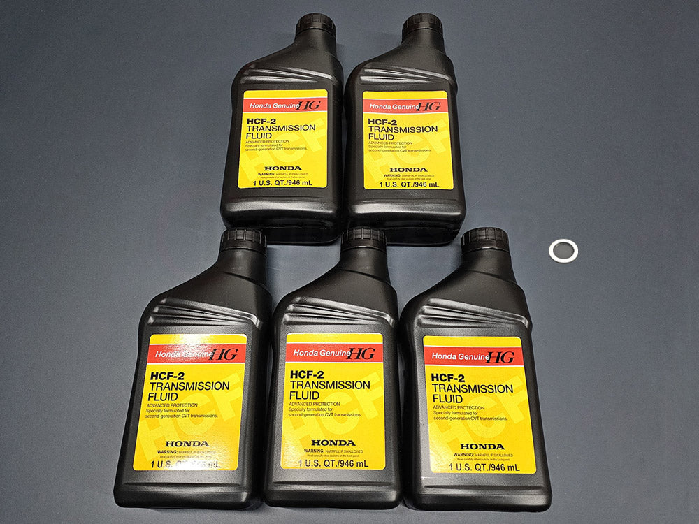 OEM Honda HCF-2 CVT Transmission Fluid 5-Quart Flush Kit with Washer