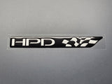 “OEM Honda Performance Development HPD emblem chrome badge for Honda vehicles.”