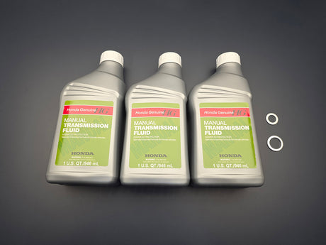 OEM Honda MTF-3 transmission fluid kit 3 quarts with drain and fill bolt washers