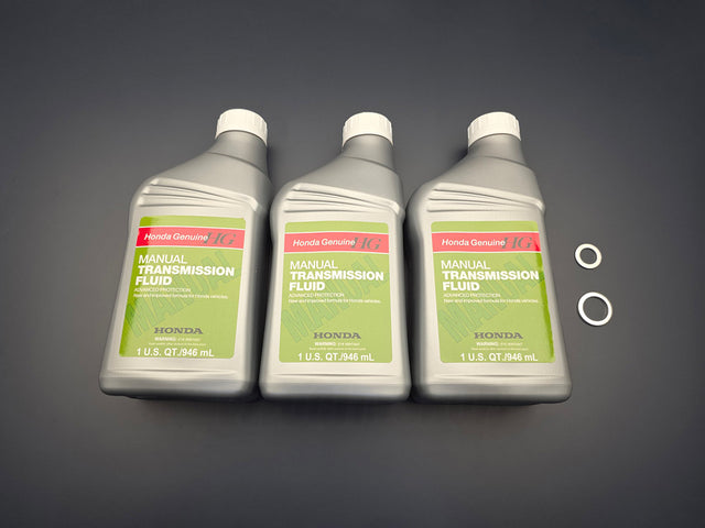 OEM Honda MTF-3 transmission fluid kit 3 quarts with drain and fill bolt washers