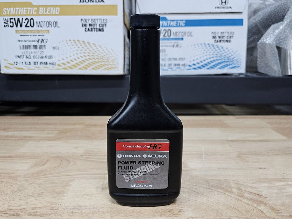 OEM Honda Genuine Power Steering Fluid 12 oz bottle part number 08285-P99-0CZA3