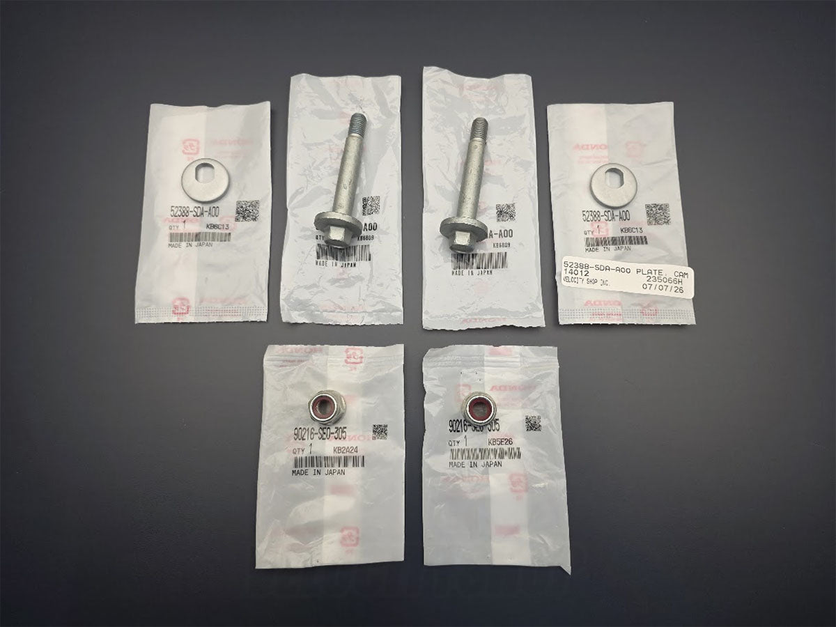 Genuine OEM Honda Acura rear lower arm alignment cam bolt washer and nut kit for 03-07 Accord | 04-08 TSX