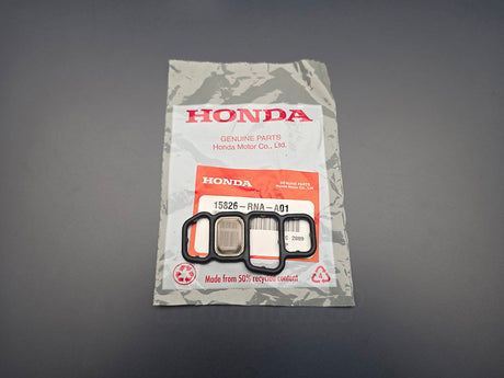 Genuine OEM Honda spool valve filter assembly 15826-RNA-A01 with Honda packaging