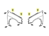 Honda bolt 90671-S5A-003 OEM front fender bolts top mounting Diagram