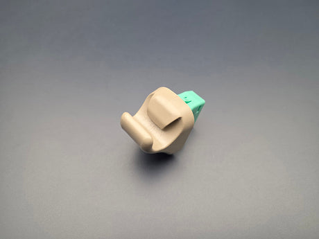 Honda sun visor clip 88217-TR0-A01ZK beige interior holder front view