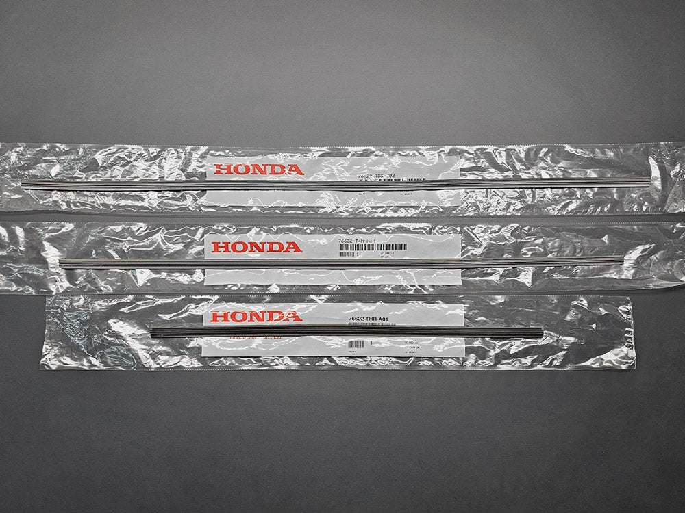 OEM Honda front and rear wiper blade inserts for 2018–2025 Odyssey