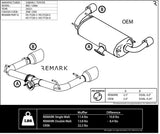Remark 22-23 Subaru BRZ/Toyota GR86 Axle Back Exhaust w/ Burnt Stainless Single Wall
