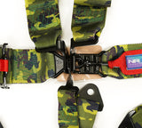 NRG SFI 16.1 5PT 3in Seat Belt Harness with Pads / Latch Link - Neon Green